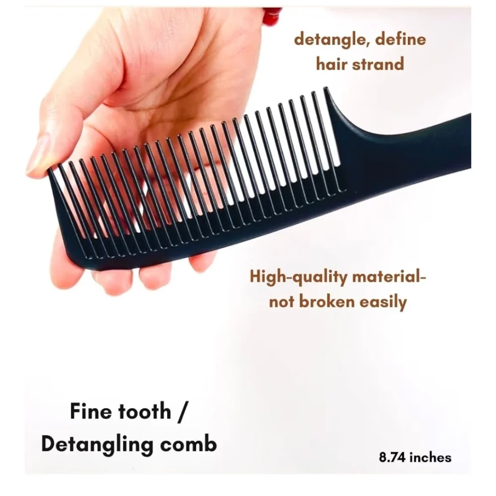 Vivedge Black Comb Set with Pink and Cream Scrunchies - Picture 4 of 12